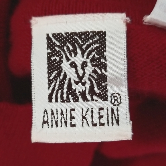 Vintage Anne Klein 100%Cashmere Polo/Long Slvs/Red/Med.Ships Dec 16th earliest - Picture 5 of 6
